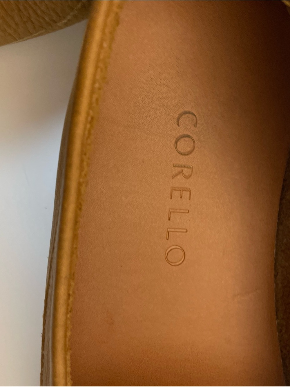 Corello Cognac Pebbled Leather Driving Loafers Women's EU 38, Quiet Luxury Flats - Picture 8 of 9